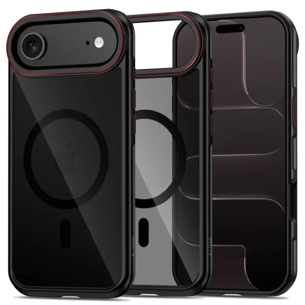 Tech-Protect Hybrid MagSafe Hoesje iPhone Air Zwart Rood