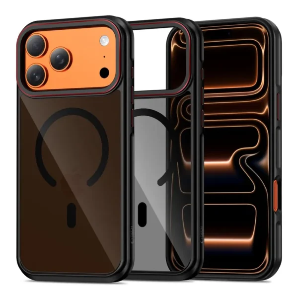 Tech-Protect Hybrid MagSafe Hoesje iPhone 17 Pro Max Zwart Rood