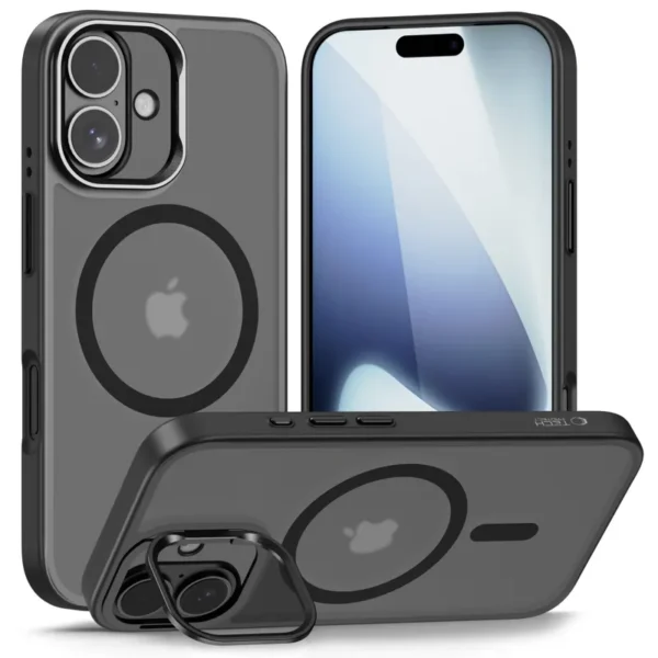Tech-Protect Standaard MagSafe Hoesje iPhone 17 Mat Zwart
