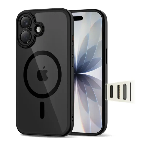 Tech-Protect Peak MagSafe Hoesje iPhone 17 Zwart Transparant