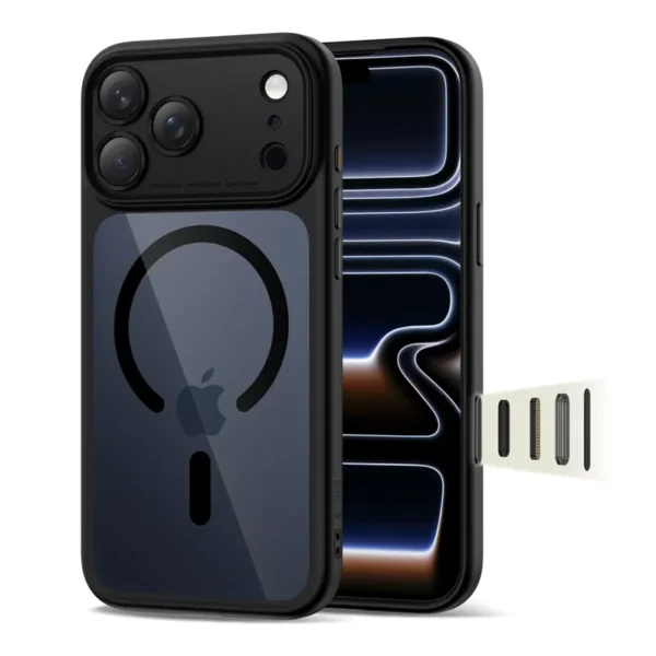Tech-Protect Peak MagSafe Hoesje iPhone 17 Pro Zwart Transparant