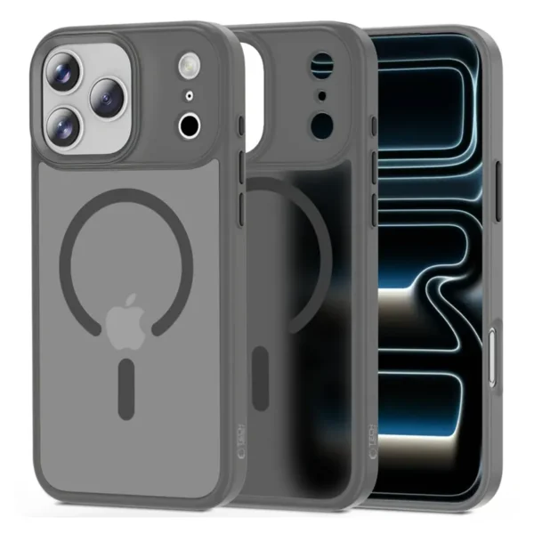 Tech-Protect Mat MagSafe Hoesje iPhone 17 Pro Max Krijtgrijs