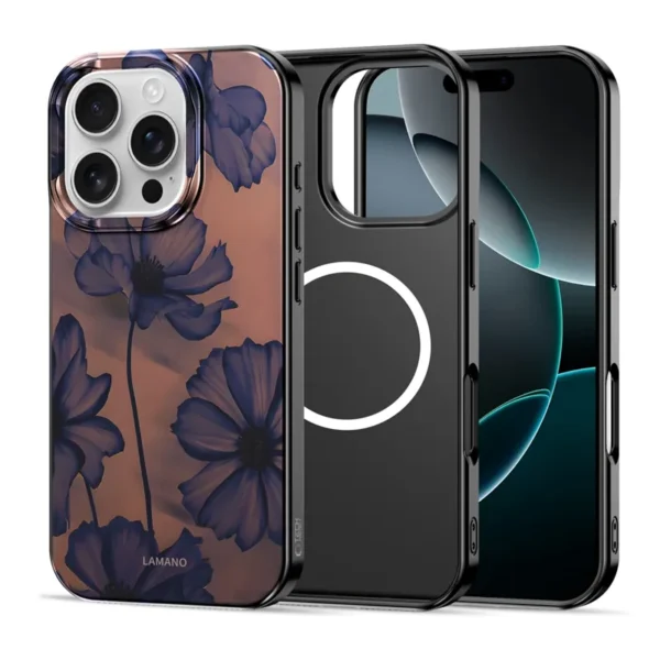 Tech-Protect Lamano MagSafe Hoesje iPhone 16 Pro Max Velvet Night