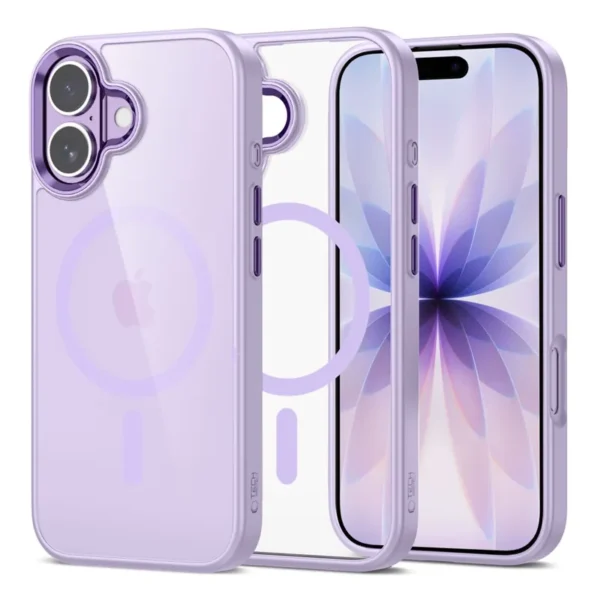 Tech-Protect MagMat MagSafe Hoesje iPhone 17 Lavendel Transparant