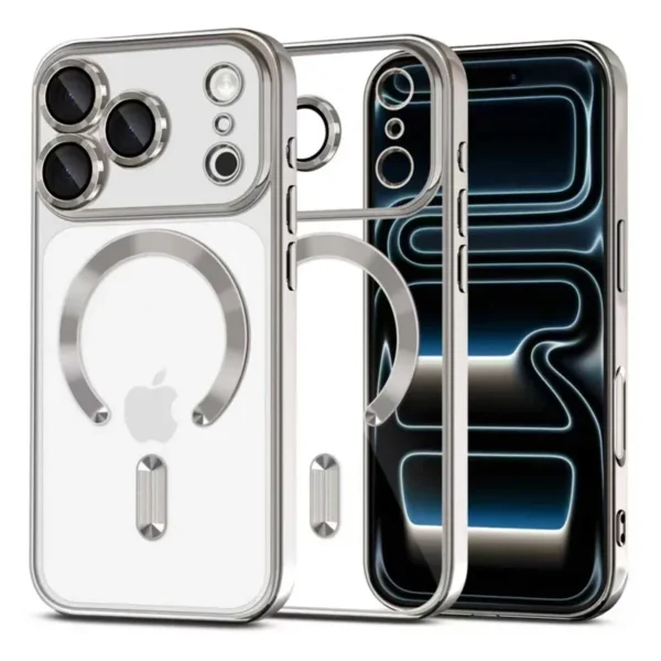 Tech-Protect Flex MagSafe Hoesje iPhone 17 Pro Glanzend Zilver