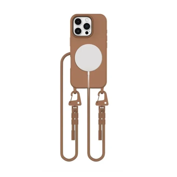 Tech-Protect MagNecklace Halsketting MagSafe Hoesje iPhone 16 Pro Max Bruin
