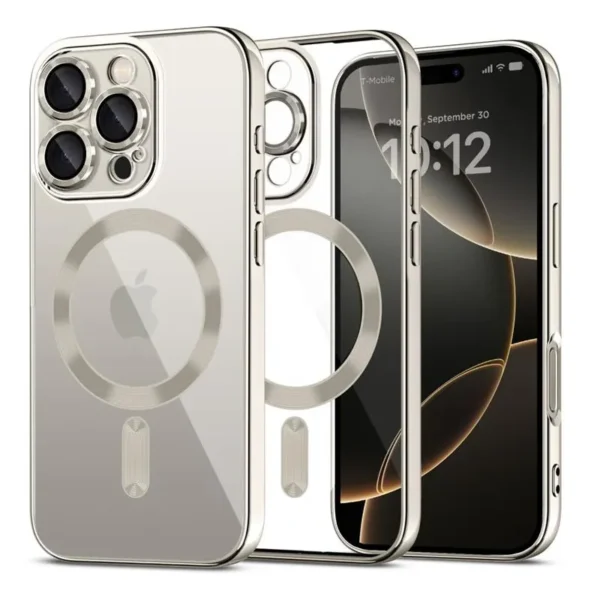 Tech-Protect MagSafe MagFlex Hoesje iPhone 16 Pro Glanzend Titanium
