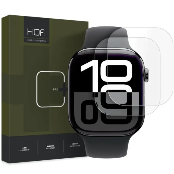 Hofi Hydroflex Pro+ Hydrogel Film 2-pack Apple Watch 10 / 11 (46 mm) Transparant