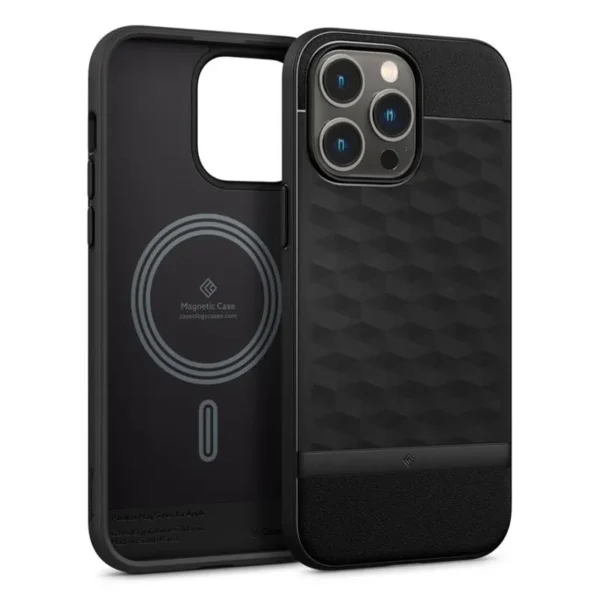 Spigen Caseology Parallax MagSafe Hoesje iPhone 14 Pro Mat Zwart