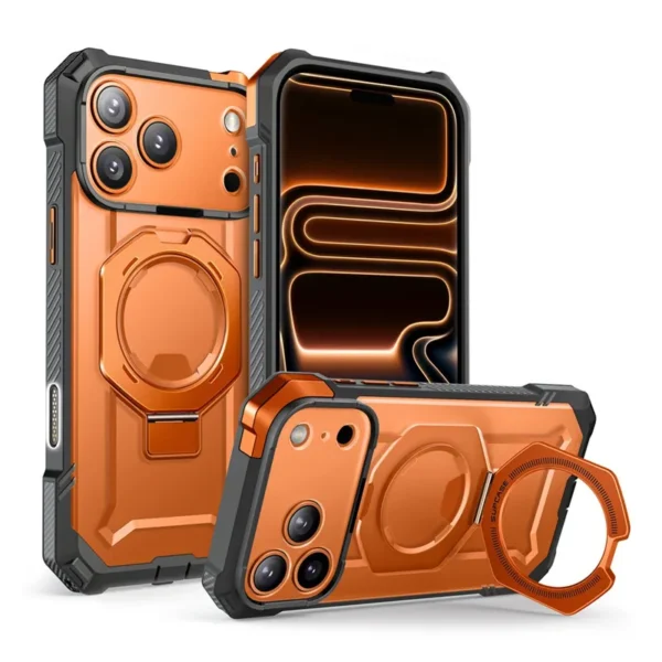 SUPCASE UB Grip MagSafe Hoesje iPhone 17 Pro Transparant Koraal