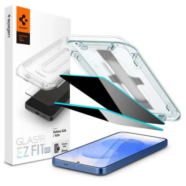 Spigen Glas.tr EZ Fit HD Privacyglas 2-pack Galaxy S24 / S25 Privacy