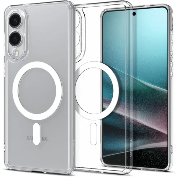 Spigen Ultra Hybrid MagSafe Hoesje Samsung Galaxy S25 Edge Transparant Wit
