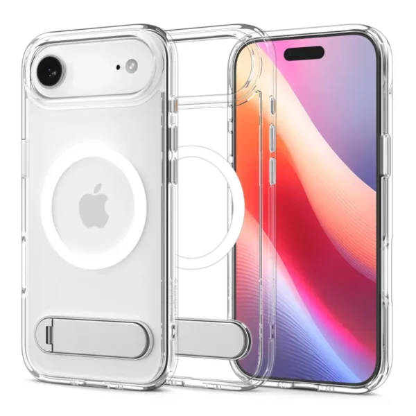 Spigen Kickstand Ultra Hybrid MagSafe Hoesje iPhone Air Wit Transparant