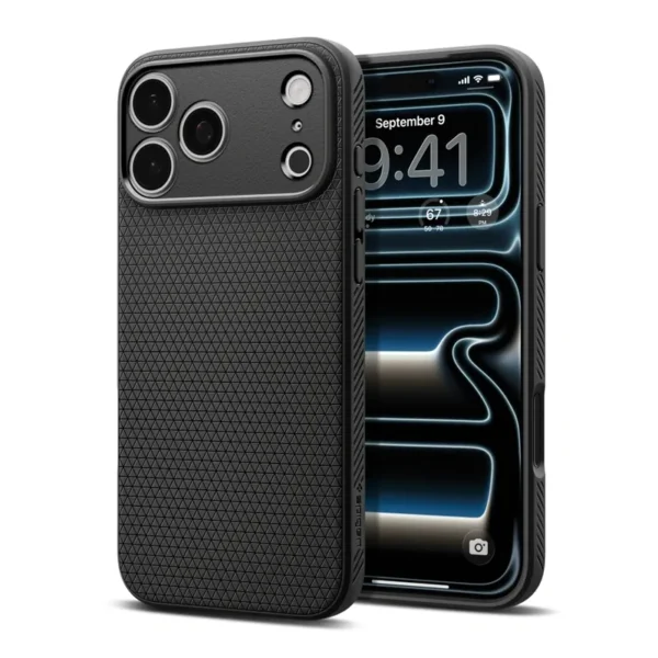 Spigen Liquid Air Hoesje iPhone 17 Pro Max Mat Zwart