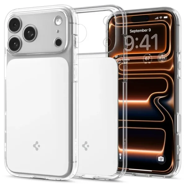 Spigen Ultra Hybrid T Mag MagSafe Hoesje iPhone 17 Pro Max Glanzend Wit