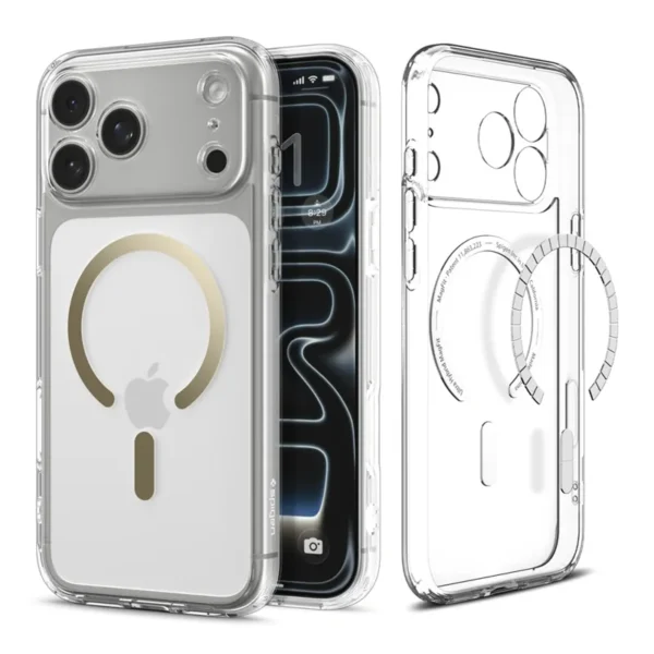 Spigen Ultra Hybrid MagSafe Hoesje iPhone 17 Pro Max Transparant Goud