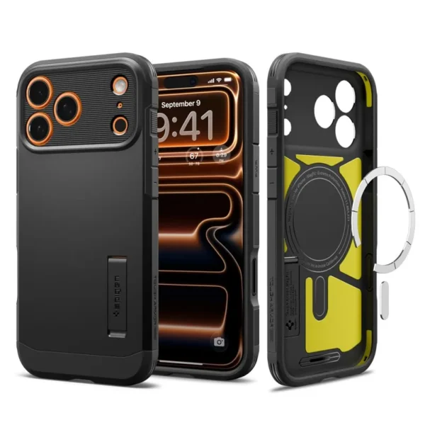 Spigen Tough Armor T Mag MagSafe Hoesje iPhone 17 Pro Max Zwart