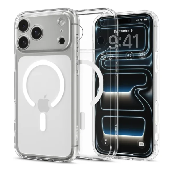 Spigen Ultra Hybrid MagSafe Hoesje iPhone 17 Pro Transparant Wit