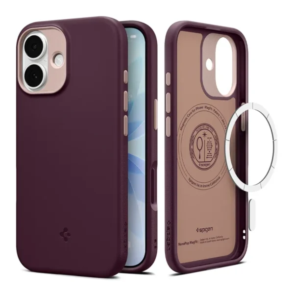 Spigen Nano Pop MagSafe Hoesje iPhone 17 Burgundy Bean