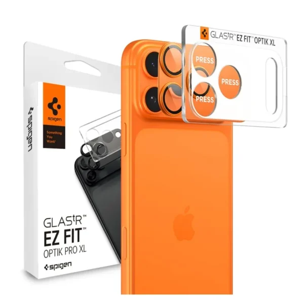 Spigen EZ Fit Gehard Glas Camerabeschermer iPhone 17 Pro Oranje