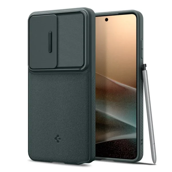 Spigen Optik Armor Hoesje Samsung Galaxy S26 Ultra Abyss Groen