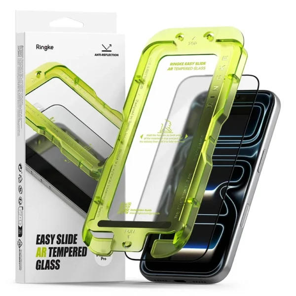 Ringke Easy Slide Antireflecterend Gehard Glas iPhone 17 Pro Zwart