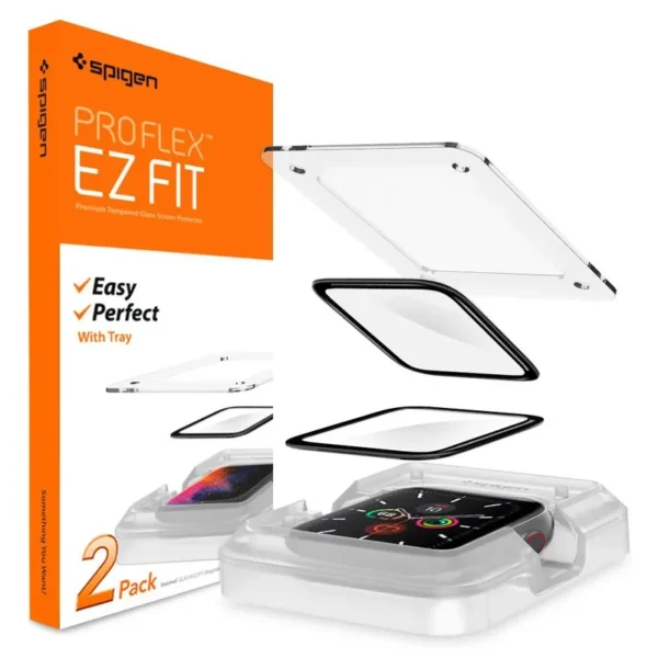 Spigen Proflex EZ Fit Hybride Glas voor Apple Watch 4 / 5 / 6 / Se 1 / 2 / 3 (44 mm)