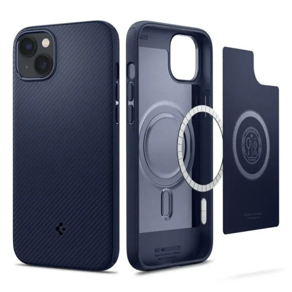 Spigen MAG Armor MagSafe Hoesje iPhone 14 Plus Marineblauw