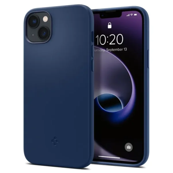 Spigen Siliconen MagSafe Hoesje iPhone 14 Plus Marineblauw