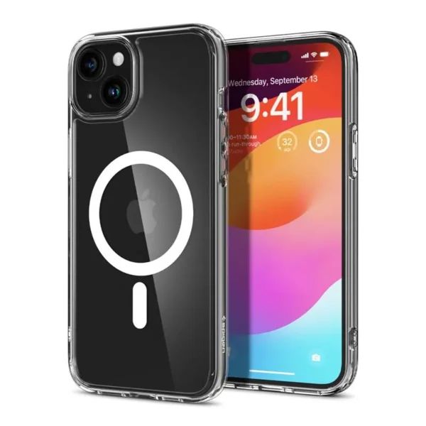 Spigen Ultra Hybrid MagSafe Hoesje iPhone 15 Plus Wit