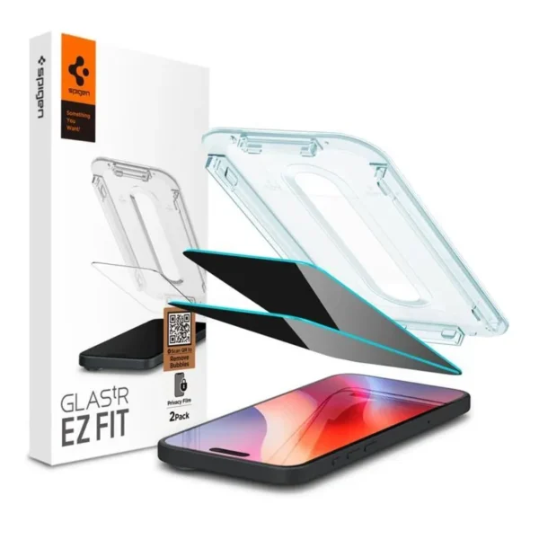 Spigen Privacy Gehard Glas Schermbeschermer iPhone 15 / 16