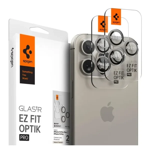 Spigen Gehard Glas Cameralensbeschermer iPhone 15 Pro / 15 Pro Max