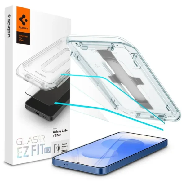 Spigen Glas.tR EZ Fit 2-Pack Gehard Glas Schermbeschermer Samsung Galaxy S24+ Plus / S25+ Plus Transparant