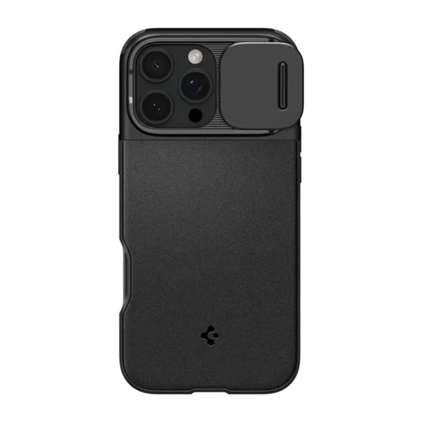 Spigen Optik Armor MagSafe Hoesje iPhone 16 Pro Max Zwart