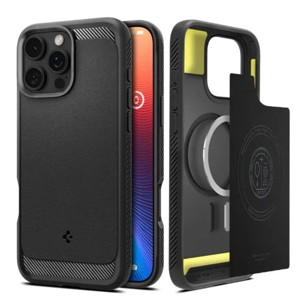 Spigen MagSafe Rugged Armor Hoesje iPhone 16 Pro Mat Zwart