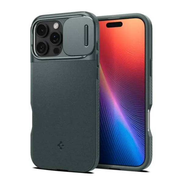 Spigen MagSafe Optik Armor Hoesje iPhone 16 Pro Groen
