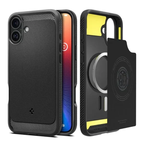 Spigen MagSafe Rugged Armor Zwart Hoesje iPhone 16
