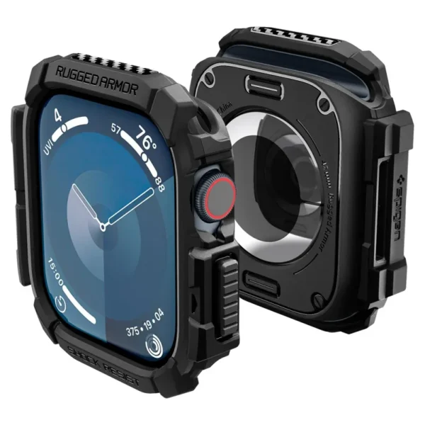 Spigen Rugged Armor Apple Watch 10 / 11 (42 mm) Mat Zwart