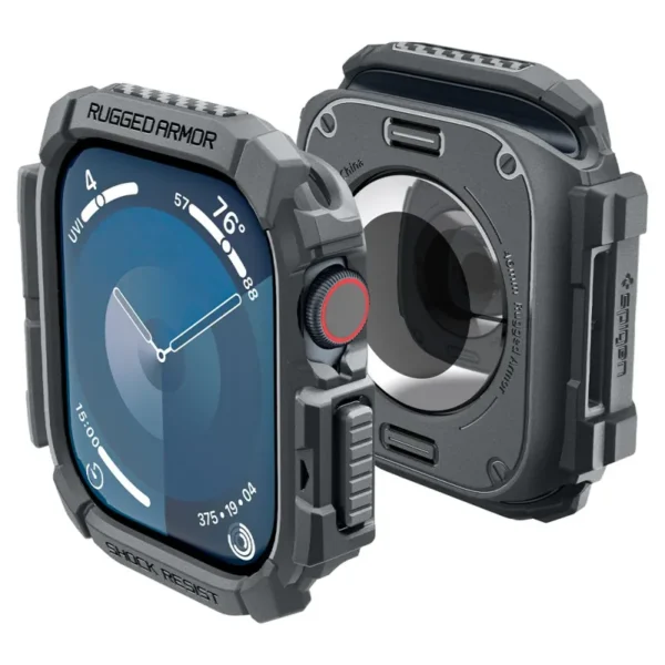 Spigen Rugged Armor Apple Watch 10 / 11 (46 mm) Donkergrijs