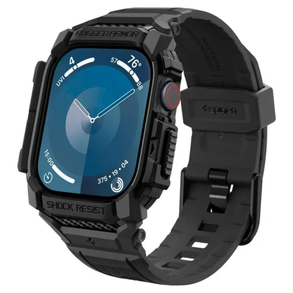 Spigen Rugged Armor Pro Apple Watch 10 / 11 (46 mm) Mat Zwart