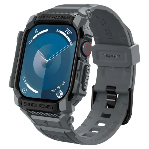 Spigen Rugged Armor Pro Apple Watch 10 / 11 (46 mm) Donkergrijs