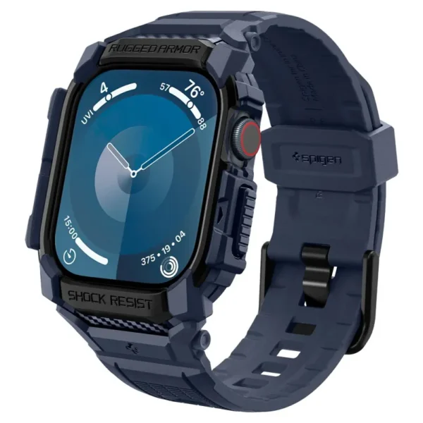 Spigen Rugged Armor Pro Apple Watch 10 / 11 (46 mm) Marineblauw
