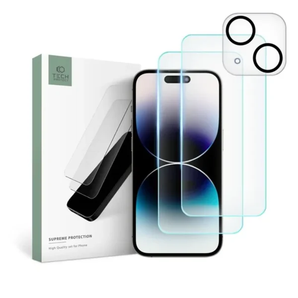 Tech-Protect iPhone 15 Cameralensbeschermer Gehard Glas Transparant