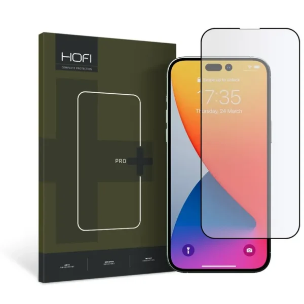 Hofi Pro+ Gehard Glas Schermbeschermer iPhone 14 Pro Max Zwart